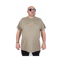 Moc Grande Mocgrande Erkek Büyük Beden Sıfır Yaka Tişört Lets Get Going 25175 Hakı Haki