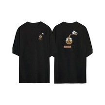 Thewert Unisex Loading Createavity Ön Arka Baskılı Sıyah Oversize T-shirt Siyah