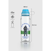 Renga Ege Begin Desen 800 Ml Tritan Matara 912069 Mavi MAvi