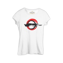 Japon - Fırça Beyaz Kadın Tshirt 001