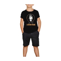 Zepplin Giyim Linkin Park Yellow Logo Siyah Çocuk Tişört
