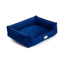 Pet Leo Lacivert Köpek Yatağı M 70x90cm Açık Bej