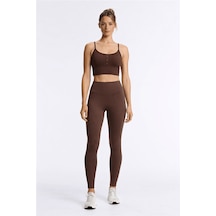 Fashion Friends Çapraz Kemerli Yüksek Bel Bol Paça Tayt Bayan Tayt 26y0710k1 Kahve