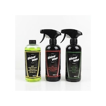 Shine Wax Seramik Şampuan & Jant Temizleyici & Lastik Parlatıcı Sprey 500 Ml 3'lü Set