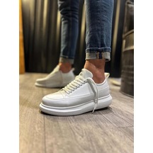 Ay Mood Jy914 Drake Bağcıklı Cilt Erkek Günlük Sneaker Ayakkabı Cbt Beyaz