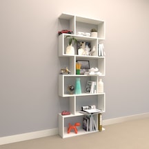 Rafkestir Salem Suntalam Kitaplık ( 80 X 192 Cm ) Beyaz ( Parlak )