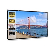 "150 İnç Katlanabilir Taşınabilir Projeksiyon Perdesi - Sinema Ve Toplantılar İçin"