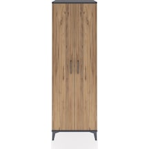 Hyperion Dolap 2 Raflı 2 Kapaklı Tek Askılı 60x44x182 Antrasi... Antrasit