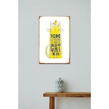 Kuşe Kağıt Duvar Posteri Cat Is Retro Vintage Drtr0040 7/8 Yaş