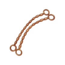 Angel Çanta Aksesuar 20 Mm Oval Ahşap Boncuklu 40 Cm Taba Renk Çanta Sapı