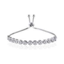 Brezza Lusso Jewelry Gümüş Zirkon Taşlı Suyolu Asansör Kilitli Kadın Bileklik