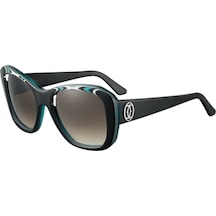 Cartier Emerald Gren Cat Eye Zümrüt Yeşil Siyah Gri Kedi Gözü Kadın Güneş Gözlüğü T8200936 Çok Renkli