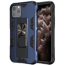 Kilifone - İphone 11 Pro Uyumlu Kılıf Katlanabilir Standlı Koruyucu Volve Kapak - Lacivert - T14105