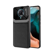 Xiaomi Redmi K30 Pro Kılıf Lens Deri Görünümlü Tpu Kapak