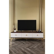 180 CM ZEUGMA MDF MEBRAN KAPAK EKRU CEVİZ GOLD