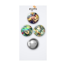 The Ensemble Stars Niki Shiina 3'lü Metal Rozet Seti 58mm İğneli Buton Çanta Yaka Rozeti Çok Renkli
