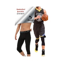 Hnc Sport Futbol Basketbol 3/4 Diz Altı Spor Tayt Antrenman Taytı Sporcu Taytı Si Yah