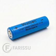 Watton 18650 Li-ion Şarjlı Pil 5200mah 3.7v El Feneri, Kafa Feneri Ve Kamp Fenerlerine Uyumlu