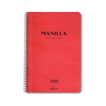 Manilla Ofis Defter A4 Kareli Kırmızı 103 Ivory