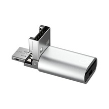 Gümüş Akıllı 2'si 1 Arada Usb Tip-c Kart Okuyucu Yüksek Hızlı Kompakt Boyut Taşınabilir Sürücü Gerekmez Evrensel Otg Tf Kart Okuyucu