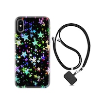 Apple Uyumlu iPhone X XS Kılıf Boyun Askılı Yıldızlar 1601