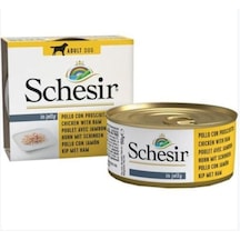 Schesir Jelly Tavuk Filetolu Ve Domuzlu Jöle İçinde Yetişkin Köpek Konservesi 150 Gr