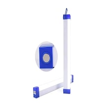 32Cm Usb Şarjlı 3 Mod Mıknatıslı Balıkçı-Kamp Feneri Led Işıldak Mavi