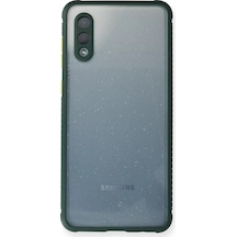 Newface Samsung Galaxy A02 Kılıf Miami Şeffaf Silikon - Koyu Yeşil