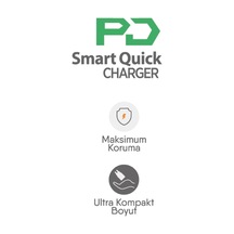 Tr 100w Ultra Hızlı Turbo Araç Şarj Başlığı 2 Usb + 1 Pd Beyaz