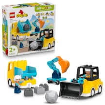 LEGO® DUPLO® Kasabası 3'ü 1 Arada İnşaat Araçları 10475 - 2 Yaş ve Üzeri Çocuklar için Yaratıcı Oyuncak Yapım Seti (22 Parça)