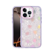 Apple iPhone  Uyumlu,  15 Pro Max Lumi Desenli Kapak - Mor