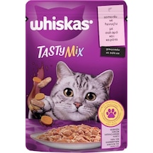 Whiskas Tastymix Somon & Havuçlu Yetişkin Kedi Maması 28 x 85 G
