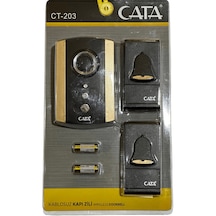 Cata Ct-203 Kablosuz Kapı Zili Kahverengi Desenli