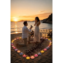 10 Adet Renkli Çiçekler Tealight Mum,romantik Dekoratif Mum Seti, Masa Süsü Ve Özel Gün Mumu,sevgililer Günü Ve Evlilik Teklifi Mumu,romantik Ambiyans Mumu Çok Renkli - 911680915 Çok Renkli