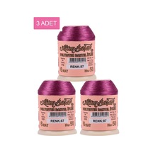 3 Adet Altınbaşak Oya Ve Dantel İpi 20 Gr - Royaleks - No: 087 Çok Renkli