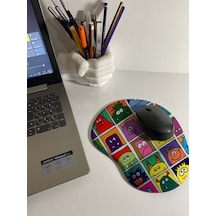 Crazy Monster 2 Baskılı Bilek Destekli Mouse Pad Mousepad