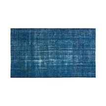El Dokuması Vintage Yün-pamuk Turkuaz Halı 10898 161 X 277 Cm