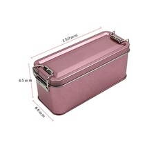 Kapaklı Dikdörtgen Demir Kutu Eski Moda Tokalı Demir Kutu Yüksek Kaliteli Şeker Kutusu Gül Kırmızı