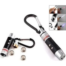 El Feneri Anahtarlık Işıklı Anahtarlık 3 Fonksyonlu Lazer Led Fener Çok Renkli