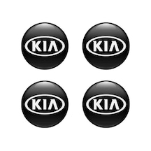 Kia Logo Jant Torpido Direksiyon Damla Sticker Logo Seti 8 Adet