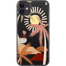 Apple Uyumlu iPhone 11 Uyumlu Miami Art Tasarımlı Süper Şeffaf Telefon Kılıfı