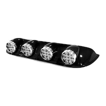 Offroad Sis Lambası 12X4 Led Yuvarlak Siyah Lass243