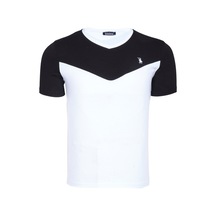 T8591 Dewberry Mens T-shırt-açık Beyaz Açık Beyaz