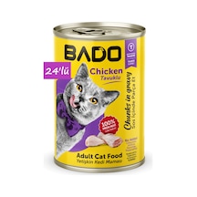 Bado Yetişkin Yaş Kedi Maması Tavuk Etli 400gr 24'lü