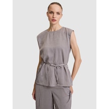 Pierre Cardin Kadın Açık Gri Kısa Kollu Bluz 50324060-vr001