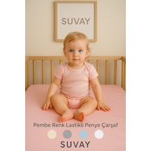 Pembe Bebek Lastikli Çarşaf %100 Pamuklu Penye Park Yatak 60x120 - 70x110 - 70x120 - 70x130 - 70x140 - 80x130