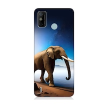 Tecno Spark 6 Go Uyumlu Silikon Kılıf Deniz Gökyüzü Ve Fil