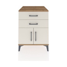 Kronos Komodin Tek Raflı 2 Çekmeceli 2 Kapaklı 60x59x80 Çam-aytaşı Atlas Çam