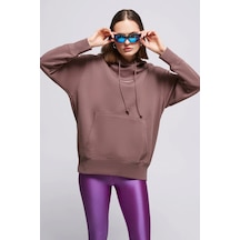 Nike Sportswear Phoenix Fleece Oversized Pullover Hoodie Kadın Sweatshirt Kahverengi Kahverengi