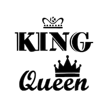 King Queen Seti Duvar Dekor Sticker 40 X 40 Cm